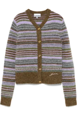 Ganni Striped cardigan