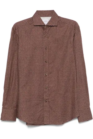Brunello Cucinelli Geometric-print shirt