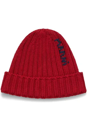 Marni Logo-embroidered cotton beanie
