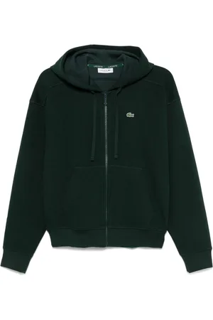 Lacoste Zip-up piqué hoodie