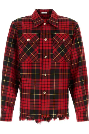 Alexander McQueen Distressed Macqueen tartan shirt