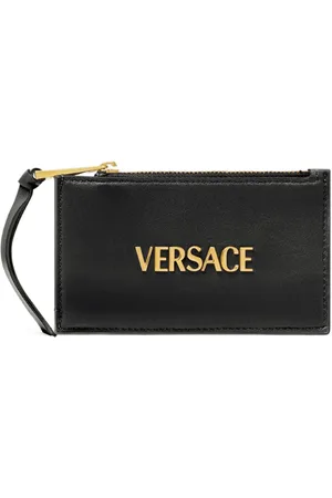 VERSACE Tag zipped card holder
