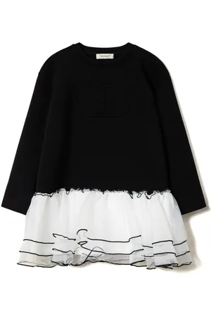 Twin-Set Organza-ruffle dress