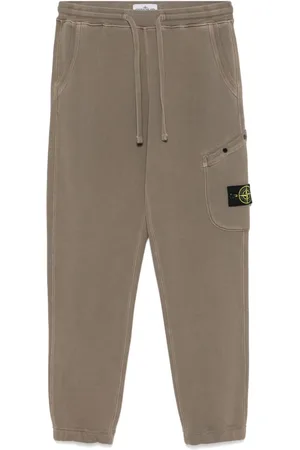 Stone Island Jersey-texture cotton track pant