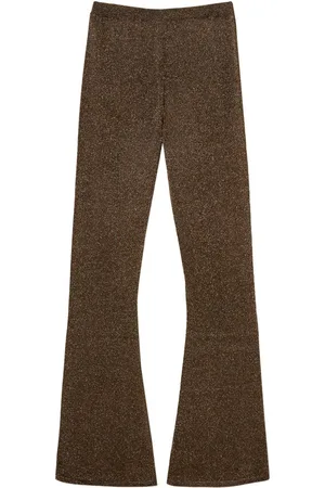 Twin-Set Lurex-detailing flared trousers