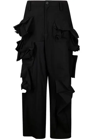 YOHJI YAMAMOTO Box-detail trousers