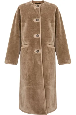 SEVENTY BY SERGIO TEGON Faux-shearling single-breasted coat