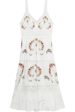SEA Embroidered midi dress