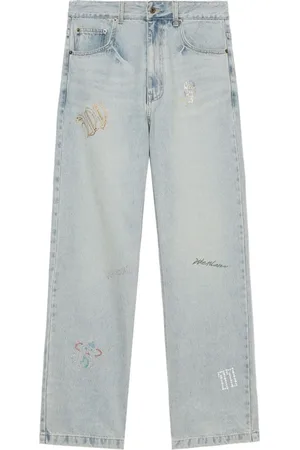 We11 Done Rhinestone-embellished jeans