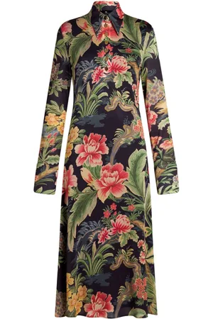 Etro Cons floral-print midi dress