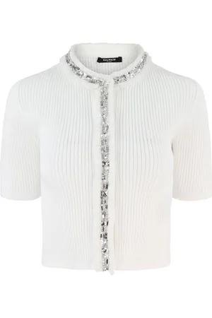 Balmain Short-sleeved embroidered cardigan
