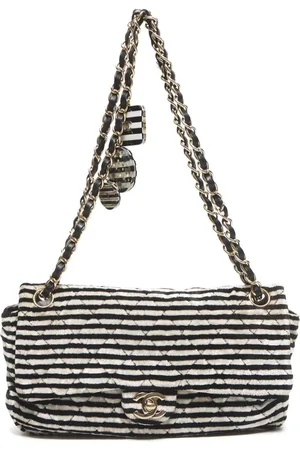 CHANEL 2006 striped shoulder bag