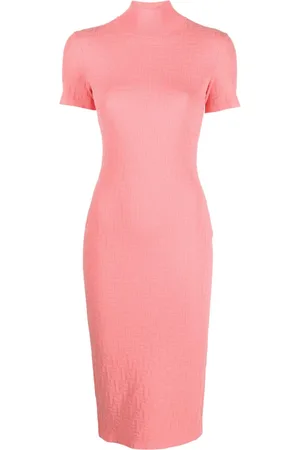Fendi FF jacquard-knit midi dress