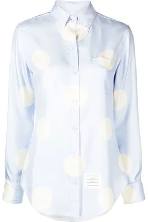 Thom Browne Polka-dot silk long-sleeve shirt