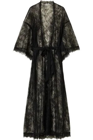 Twin-Set Belted lace dressing gown
