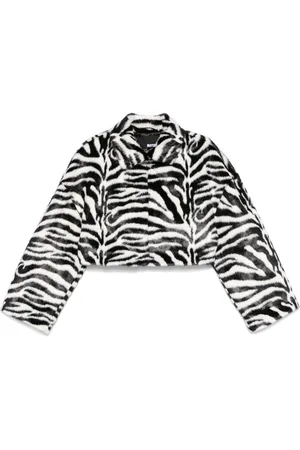 ROTATE Zebra-print faux-fur jacket