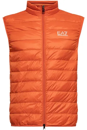 EA7 Logo-print padded gilet