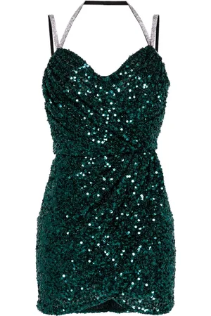 Dolce & Gabbana Crystal-embellished sequinned mini dress