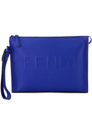 Fendi Logo-embossed clutch bag