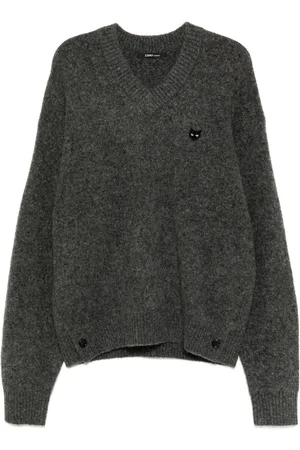 SONGZIO Love panther hand stitch mohair jumper