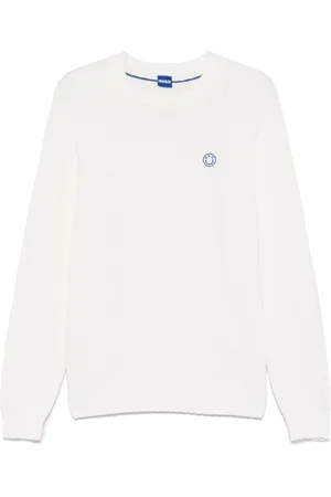 HUGO BOSS Logo-patch cotton sweater