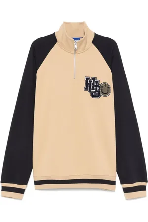 HUGO BOSS Logo-patch cotton sweatshirt