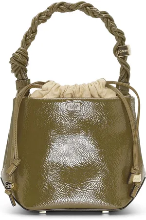 Ganni Bou braided-handle tote bag