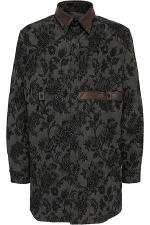 YOHJI YAMAMOTO Floral jacquard shirt