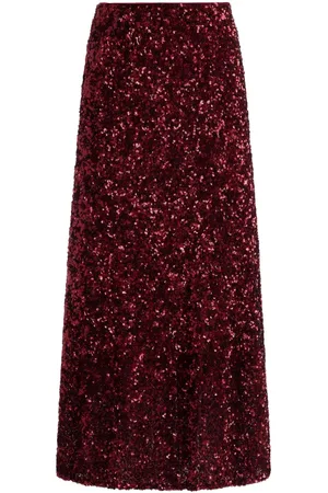 ALICE+OLIVIA Sequin-embellished flared skirt