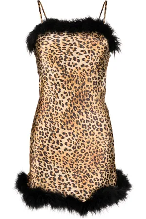 Gilda & Pearl Hollywood leopard-print silk slip dress