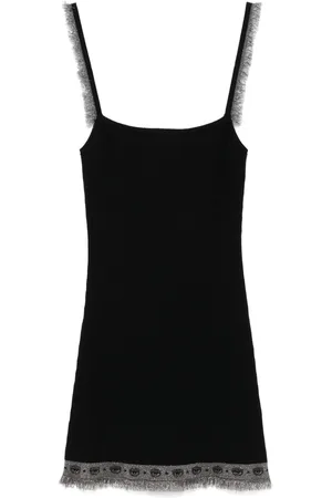 Chiara Ferragni Ribbed-knit lurex mini dress