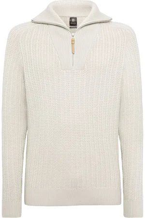 Boggi Milano Half-zip merino jumper