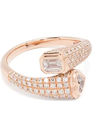 Shay 18KT rose gold Bypass diamonds ring