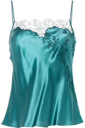 CARINE GILSON Lace-trim silk camisole