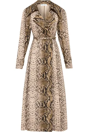 Oscar de la Renta Snake cotton trench coat
