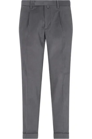 BRIGLIA Pressed-crease tapered trousers