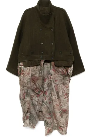 ZIGGY CHEN Panelled double-breasted coat