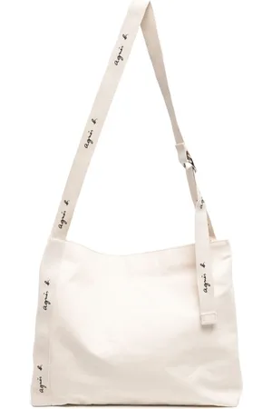 AGNÈS B. Logo-patch canvas tote bag