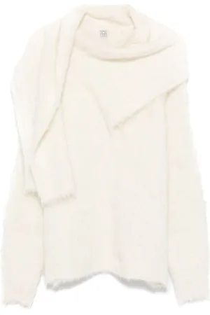 Totême Draped-scarf sweater