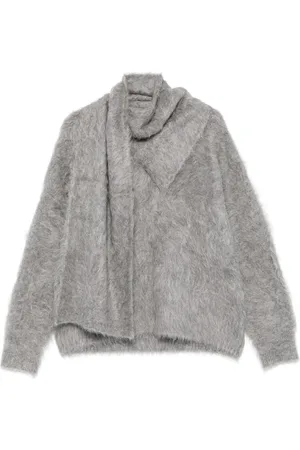 Totême Draped-scarf sweater