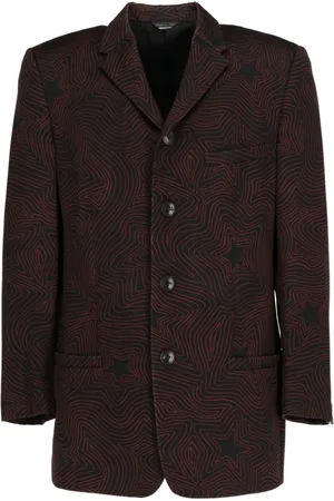 VERSACE 1990s star-print blazer