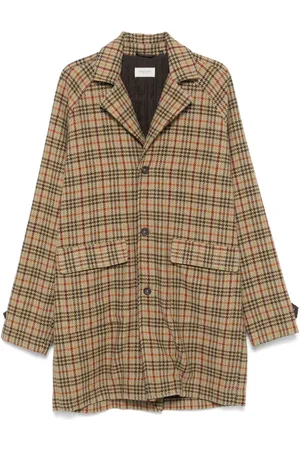 Tintoria Mattei Houndstooth-pattern coat