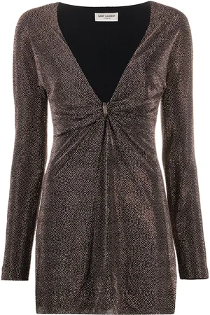 Saint Laurent Short stud-embellished dress