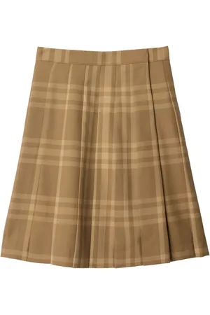 Burberry Check-pattern pleated skirt