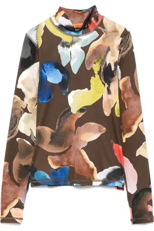STINE GOYA Watercolour-print top