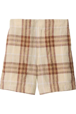 Burberry Check linen shorts