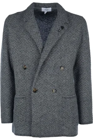 LARDINI Mélange-effect knitted blazer