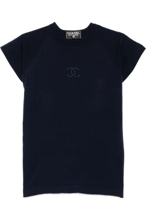 CHANEL 1990-2000s sleeveless knitted top