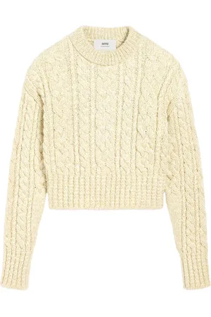 Ami Cable Knit Lurex jumper