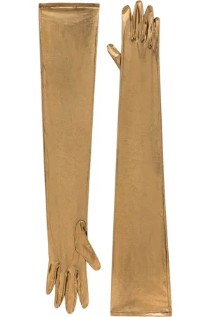 Dolce & Gabbana Foiled long gloves